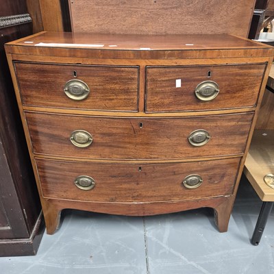 Lot 258 - A Regency mahogany and crossbanded chest of...