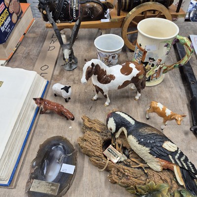 Lot 754 - A vintage musical tankard, a Russian enamelled...