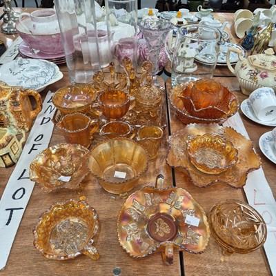 Lot 770 - A collection of carnival glass