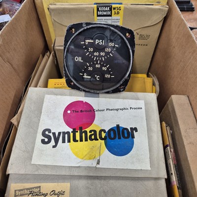 Lot 775 - An RAF Mosquito oil pressure gauge, vintage...