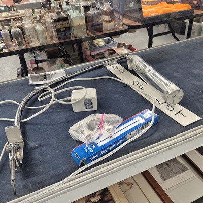 Lot 783 - A daylight reading lamp with adjustable support