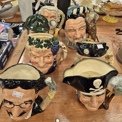 Lot 794 - Eight large-sized Doulton character jugs