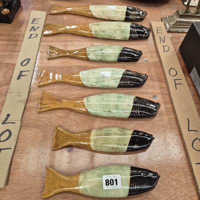 Lot 801 - A set of wall hanging fish ornaments