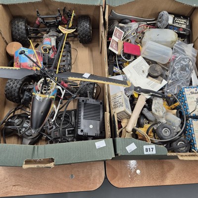Lot 817 - Two boxes of remote control vehicle parts