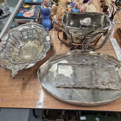 Lot 827 - A group of useful and decorative silver plated...