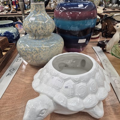 Lot 841 - Three large pottery vases