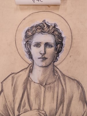 Lot 1105 - A collection of Pre-Raphaelite style drawings...
