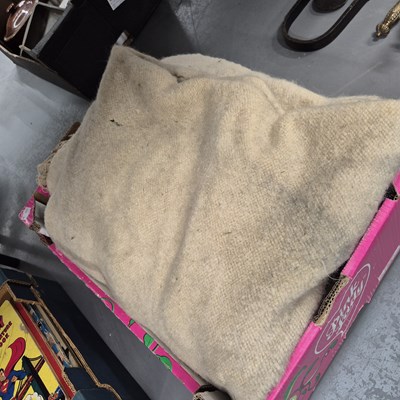 Lot 851 - An interesting large vintage hand woven heavy...