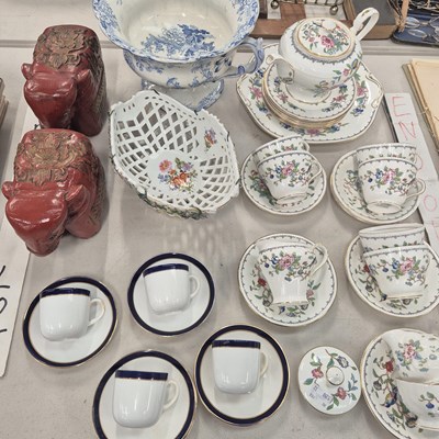 Lot 878 - A pair of oriental lacquer elephant boxes, an...