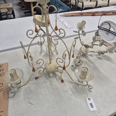 Lot 884 - Two chandeliers