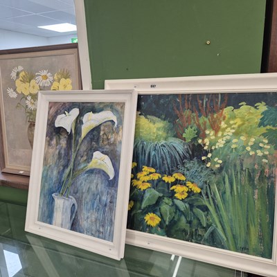 Lot 897 - A Willers, three floral paintings