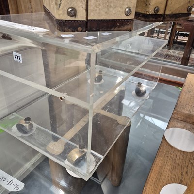 Lot 272 - A retro perspex occasional table H 48cm W 79cm...