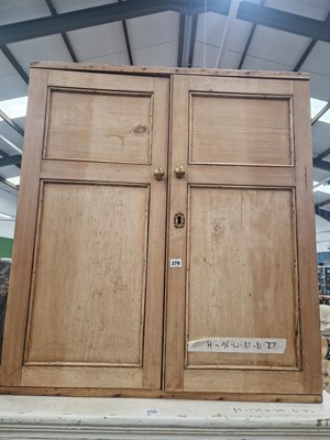 Lot 278 - An antique pine cupboard H 76cm W 87cm D 27cm