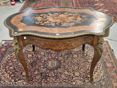 Lot 1121 - A 19th century French floral marquetried...
