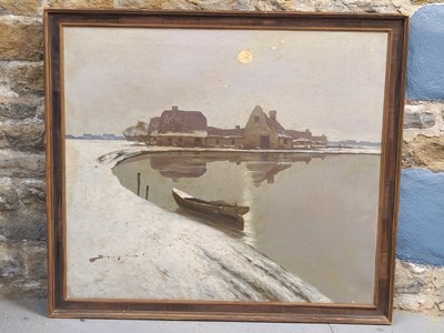 Lot 1124 - Ferdinand Bohmer-Fest, European school, a snow...