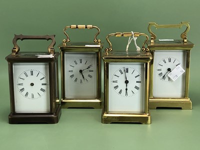 Lot 1130 - Four various carriage timepieces