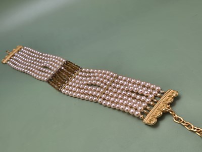 Lot 1100 - A vintage designer costume collar signed...