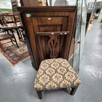 Lot 317 - An 18th century oak and mahogany corner...