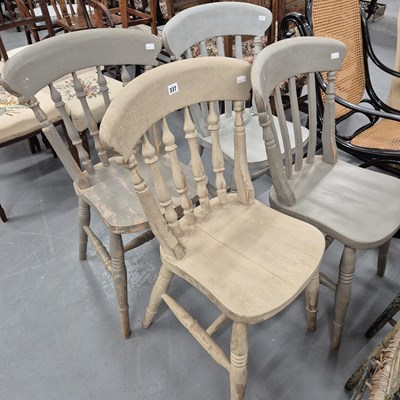 Lot 337 - A set of four kitchen chairs