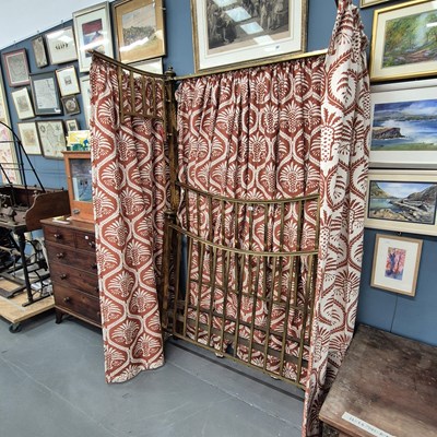 Lot 361 - A good quality Edwardian brass 3/4 size half...