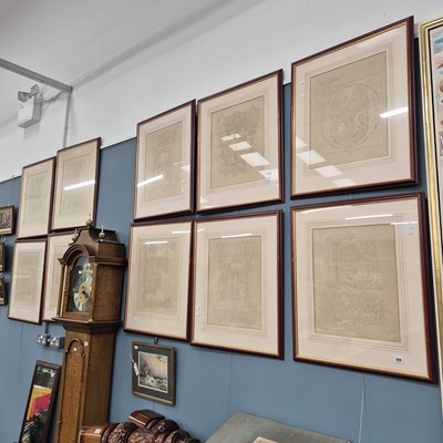 Lot 369 - A group of framed ornamental calligraphy...