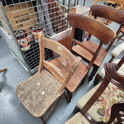 Lot 387 - An Oxford side chair and two panel seat...