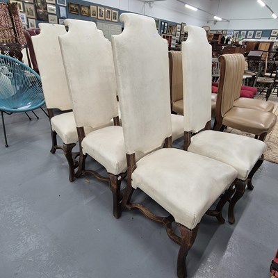 Lot 390 - A set of six 17th-century style high back side...