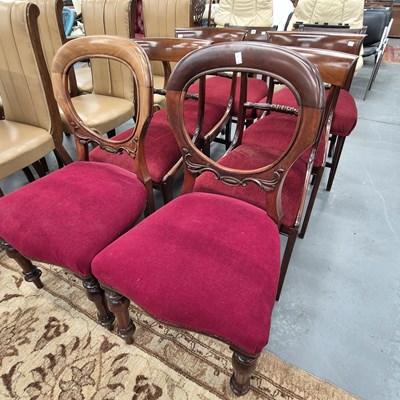 Lot 393 - A set of four William IV mahogany dining...