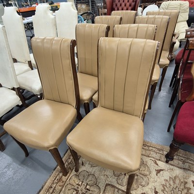 Lot 394 - A set of six Art Deco style dining chairs