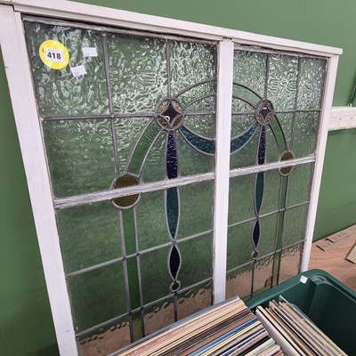 Lot 418 - A stained glass window