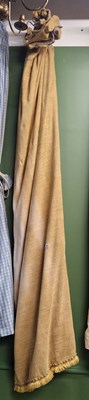 Lot 421 - A pair of mustard curtains H 288 W 97cm
