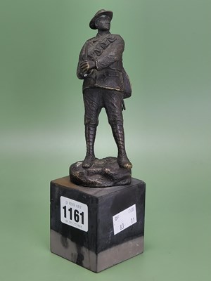 Lot 1161 - A bronze car mascot modelled as an ANZAC...