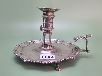 Lot 1183 - A George III silver chamberstick, London 1768,...
