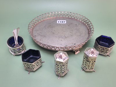 Lot 1187 - A galleried circular tray, possibly Portuguese...