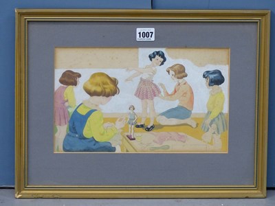 Lot 1007 - A Kerr (contemporary), girls sewing clothes...
