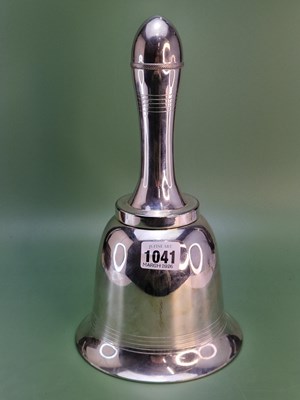 Lot 1041 - An Asprey's electroplate bell form cocktail...