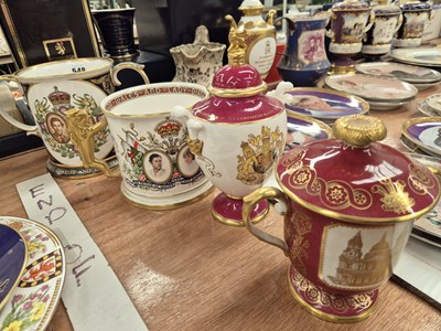 Lot 548 - Spode and Paragon two handled mugs for the...