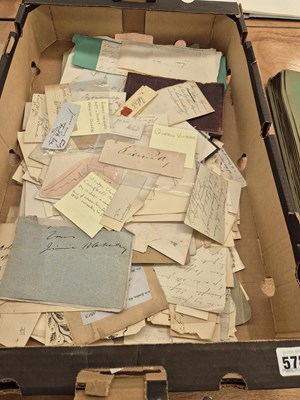 Lot 578 - A collection of ink signatures, mainly...