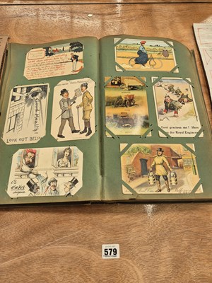 Lot 579 - An album of early 20th century humorous cards