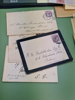 Lot 1086 - A collection of stamped envelopes, some...