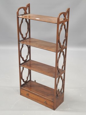 Lot 1318 - A Victorian mahogany set of four open shelves...