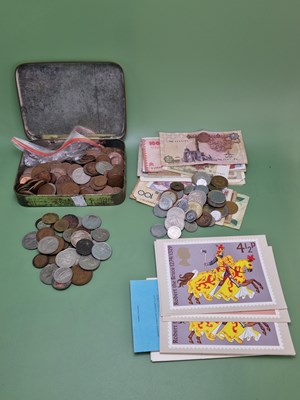 Lot 1329 - British and world coins, some bank notes...