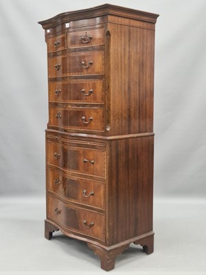 Lot 1333 - A 20th century cross banded mahogany...