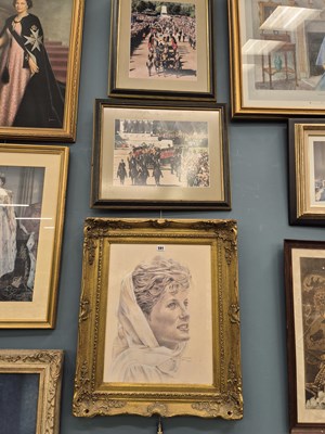 Lot 591 - A limited edition print of Princess Diana,...