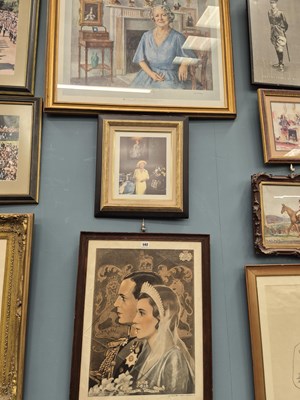 Lot 592 - Three various images of Queen Elizabeth the...