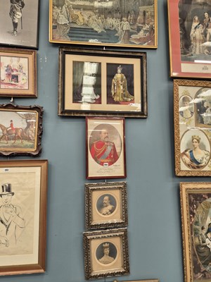 Lot 594 - Eleven pictures and prints relating to Edward...