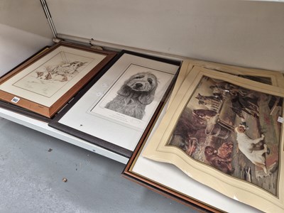 Lot 602 - Framed and mounted portraits of dogs