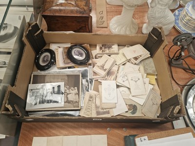 Lot 603 - A collection of cartes de visites, other...