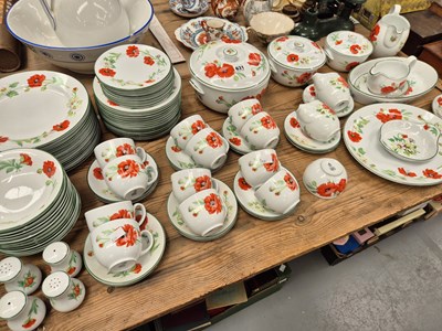 Lot 631 - A Royal Worcester 'Poppies' pattern tea and...