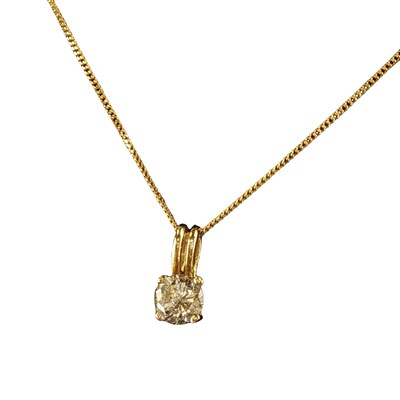Lot 1147 - An 18ct hallmarked gold and diamond solitaire...
